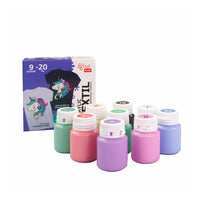 ROSA Colori acrilici pastello per tessuti 9x20 ml