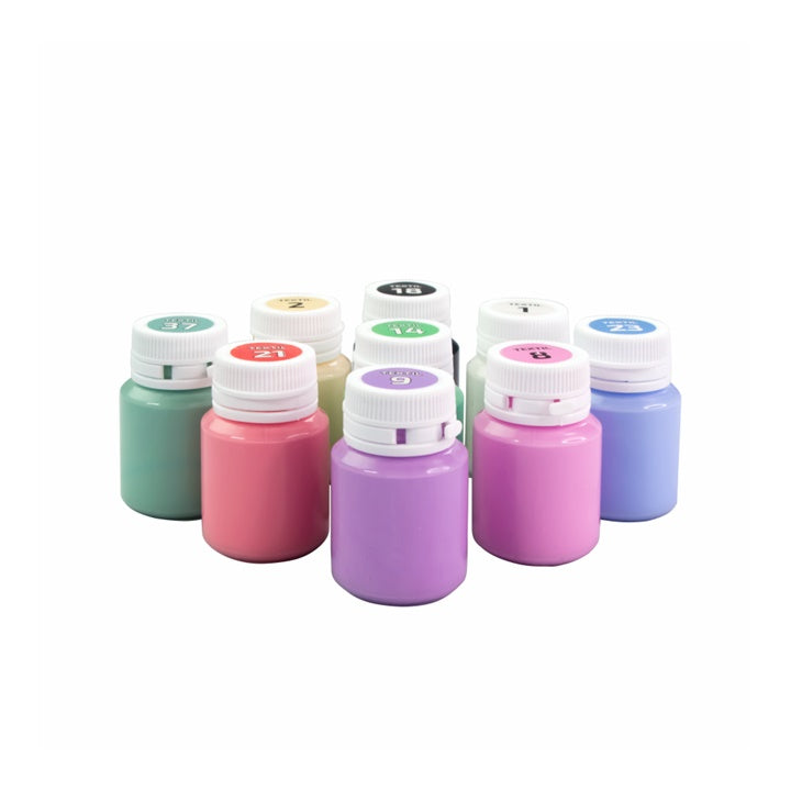 ROSA Colori acrilici pastello per tessuti 9x20 ml