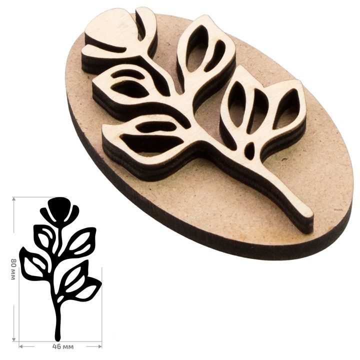 ROSA TALENT Timbro in legno n. 13 Botanico 4,6x8 cm