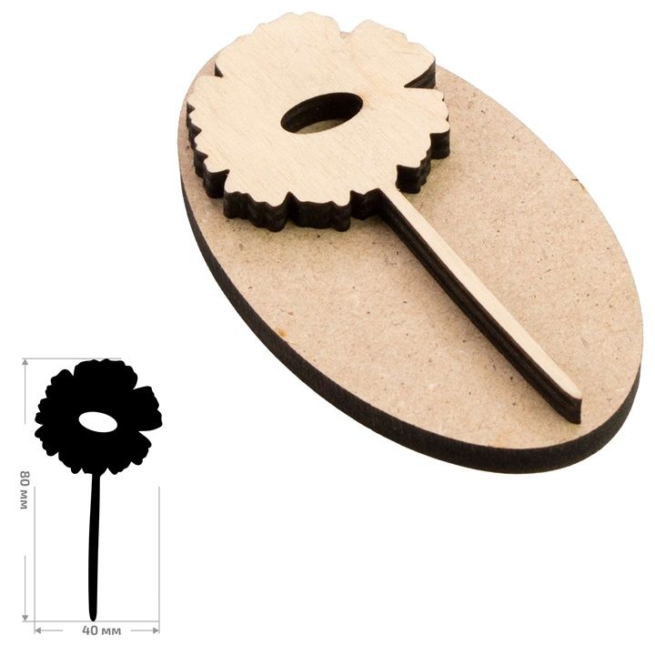 ROSA TALENT Timbro in legno n. 15 Botanico 4x8 cm