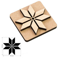 ROSA TALENT Timbro in legno n. 5 Geometria 6,5x6,5 cm