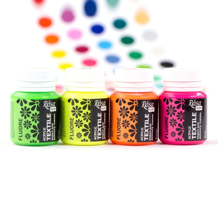ROSA TALENT Vernice acrilica fluorescente per tessuti 20 ml – Giallo
