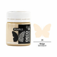 ROSA TALENT Vernice decorativa acrilica perlata 20 ml | Varie tonalità - 71 Beige