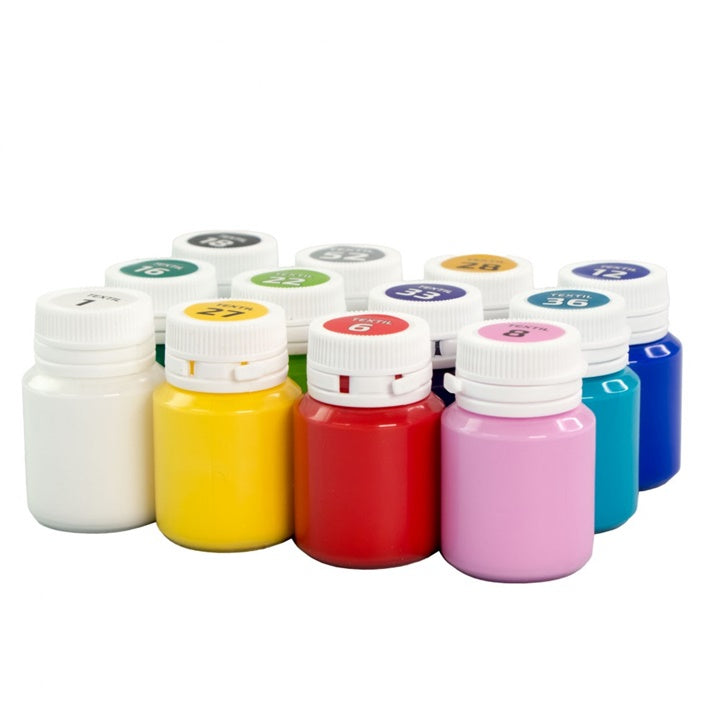 ROSA Vernici acriliche per tessuti 12x20 ml