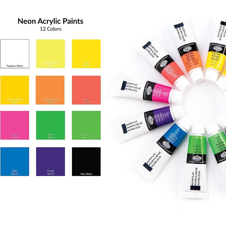 Royal &amp; Langnickel Vernici acriliche neon 12 x 12 ml