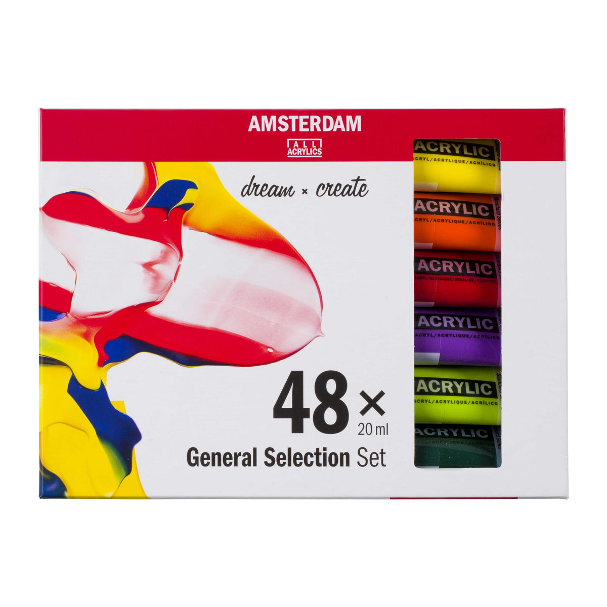 ROYAL TALENS Amsterdam set di colori acrilici General Selection 48 x 20 ml