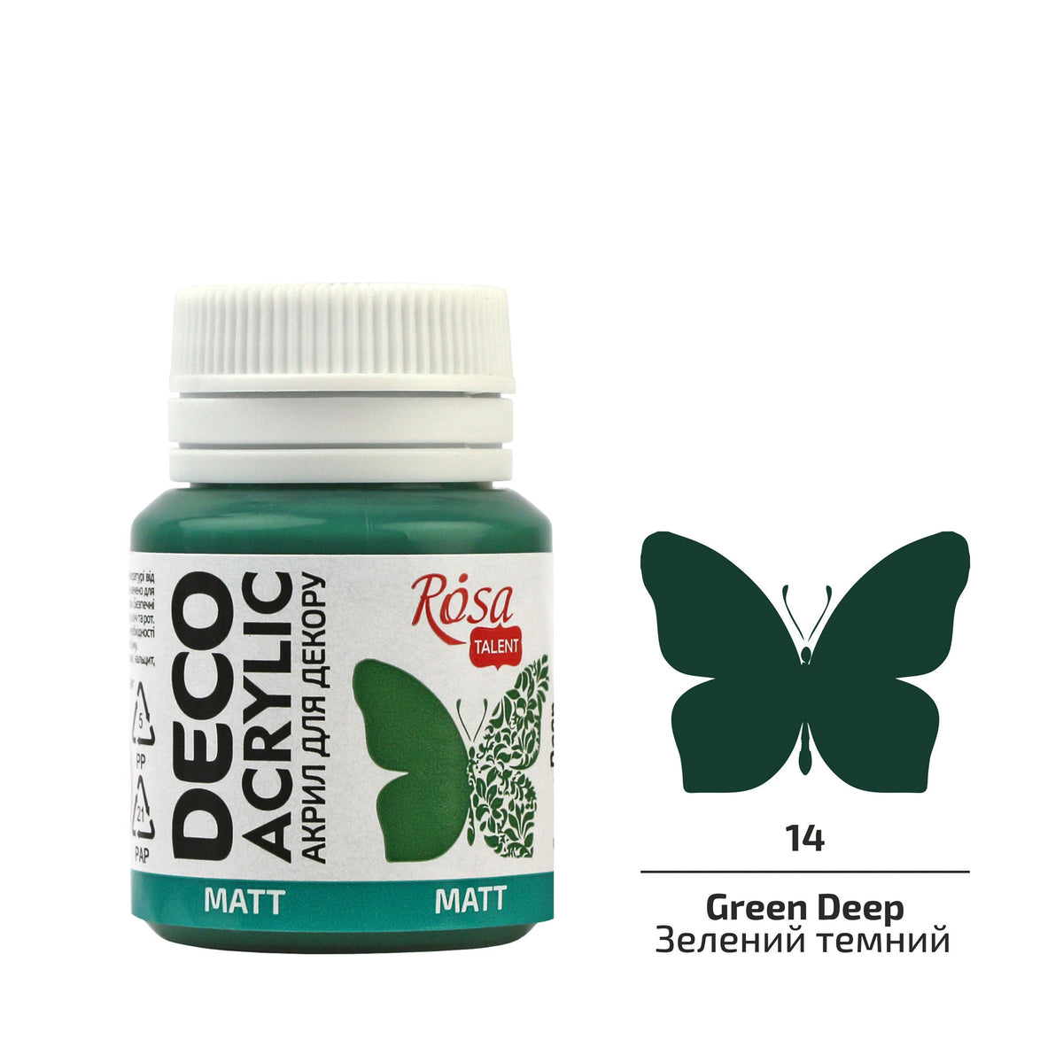 Acrilico per decorazioni, MATT, 20 ml, ROSA TALENT – Green Deep mat