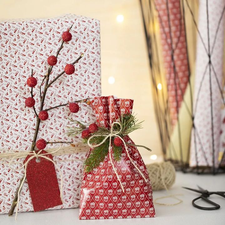Sacchetto di carta natalizio 8 pz — immagine 3