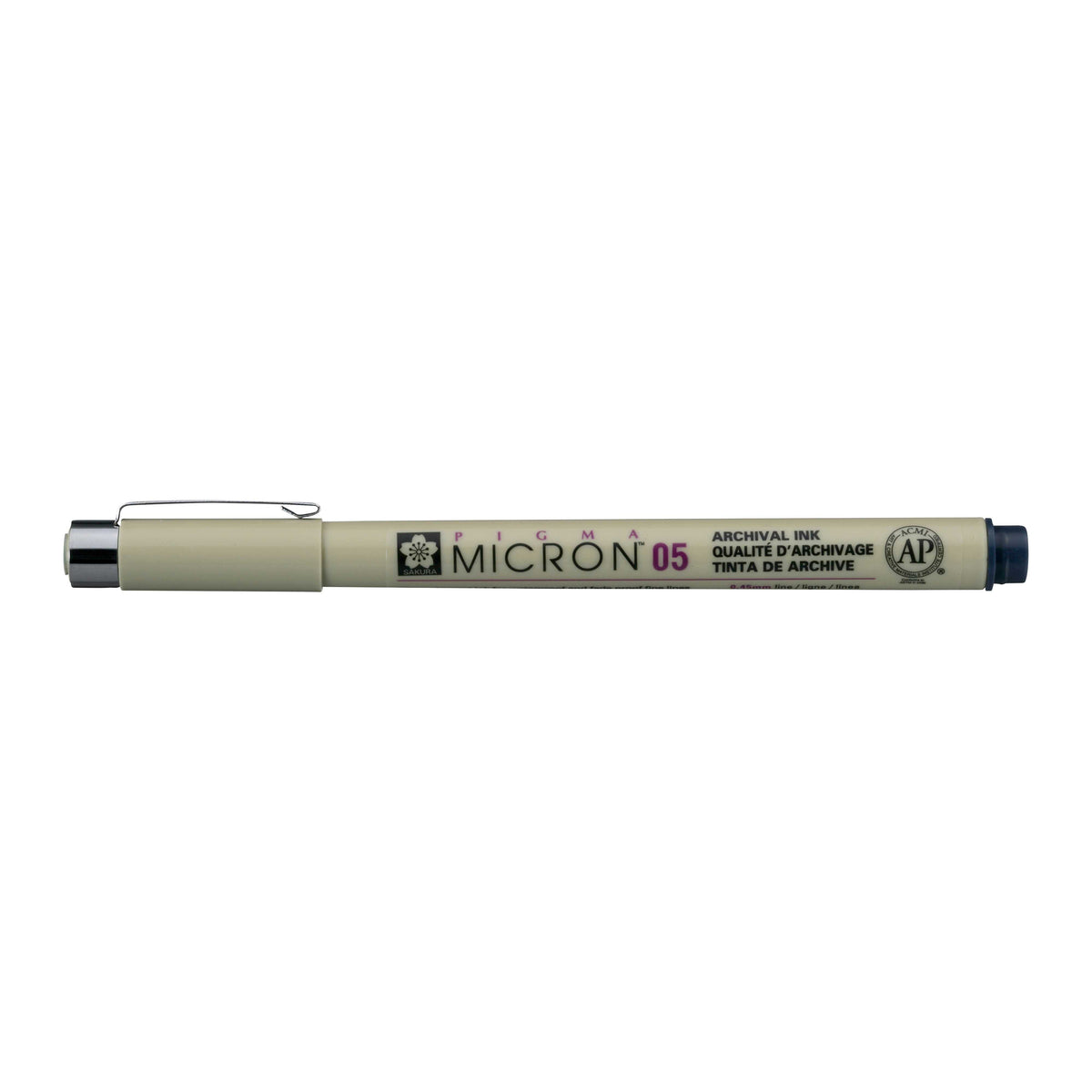 Sakura Pigma Micron 05 fineliner 0,45 mm – set da 6 colori – Blu Nero