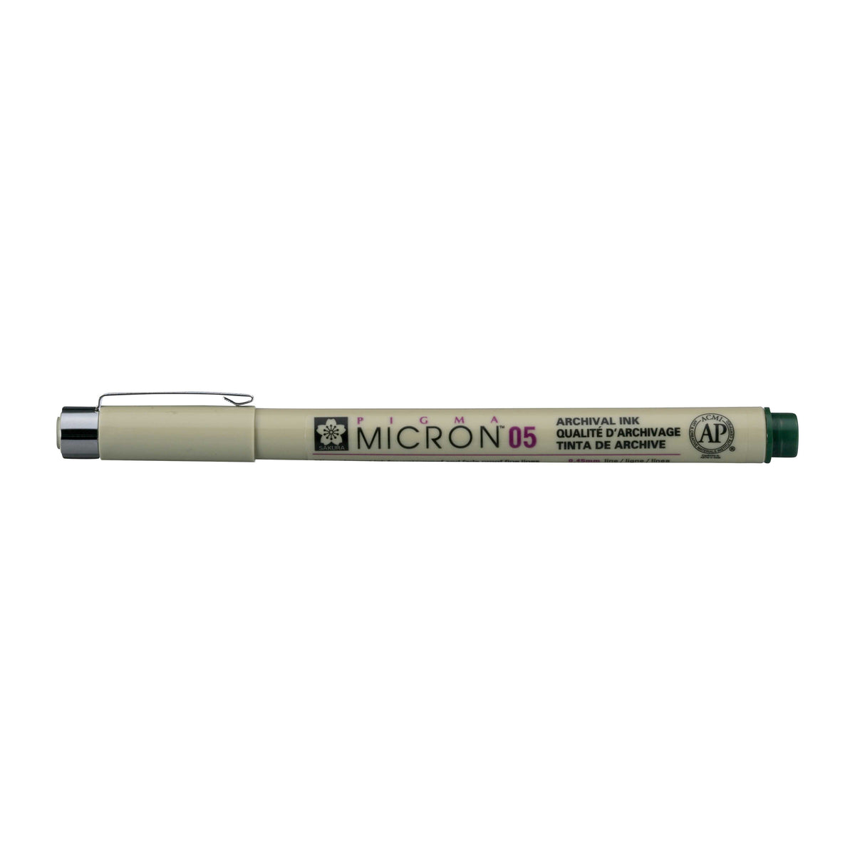 Sakura Pigma Micron 05 fineliner 0,45 mm – set da 6 colori – Verde Cacciatore