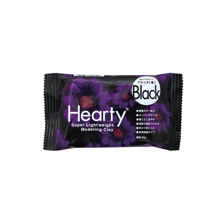 Argilla ultraleggera autoindurente Hearty Padico 50 g – Nero