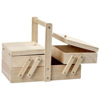 Scatola da cucito in legno con pieghevole