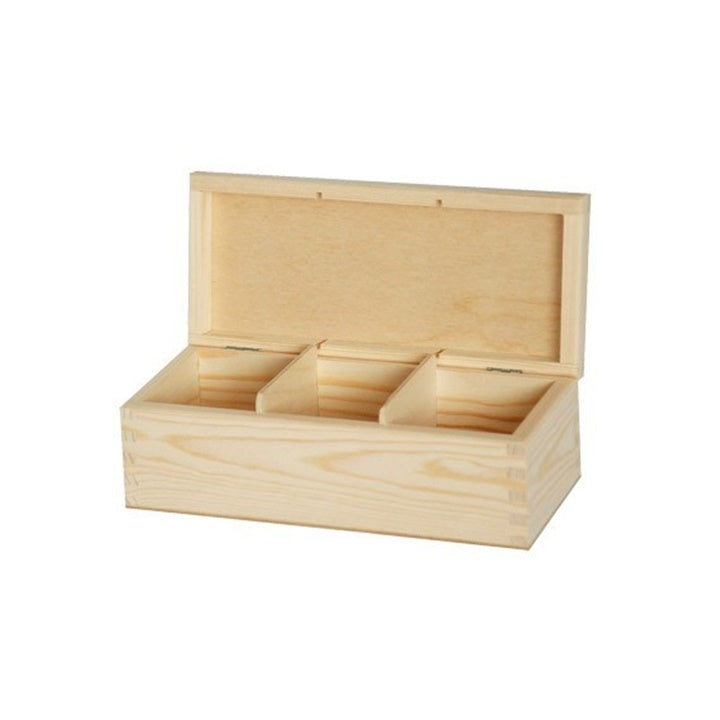 Scatola da tè in legno 21,3 x 9,7 x 7,5 cm