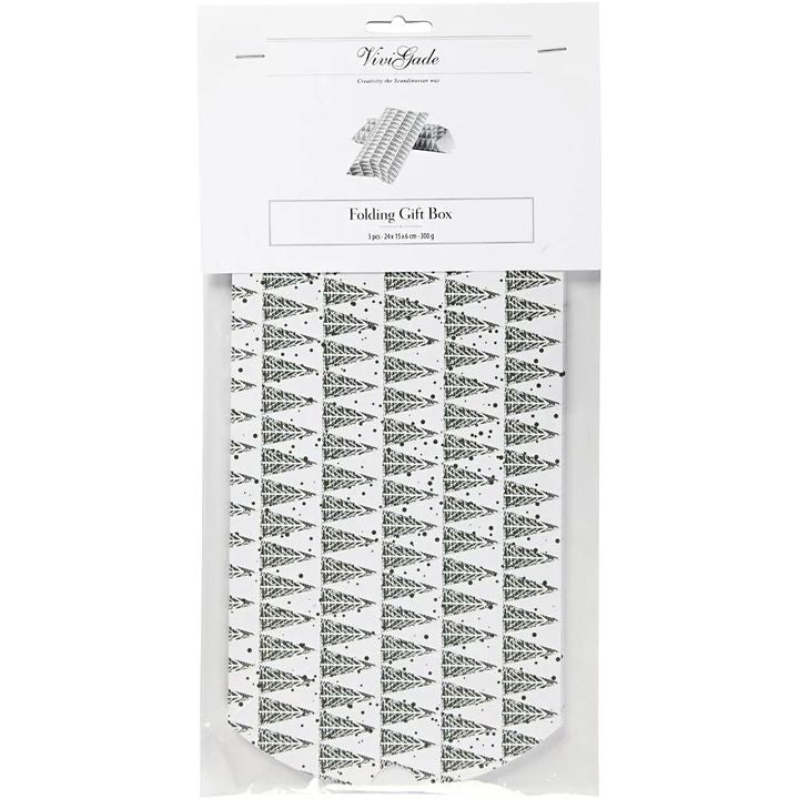Scatola di carta natalizia 3 pz grande — immagine 2