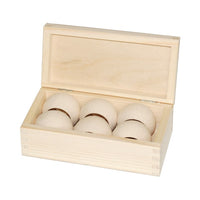 Scatola in legno con 6 portatovaglioli