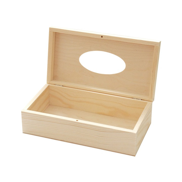 Scatola in legno per fazzoletti 26x13.7x8 cm