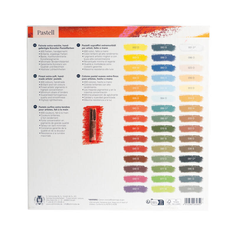 Schmincke set di pastelli in scatola di cartone, 45 pz, colori assortiti
