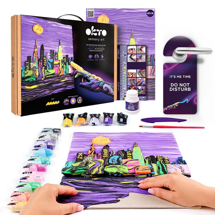 Set 3D creativo OKTO "Skyline New York" 30 x 40 cm