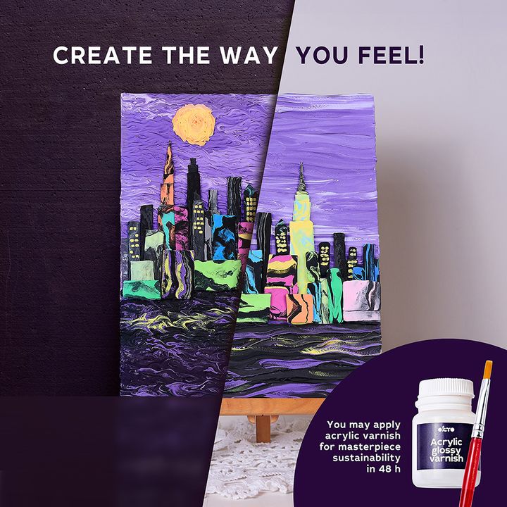 Set 3D creativo OKTO "Skyline New York" 30 x 40 cm