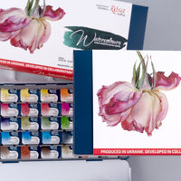 Set acquerelli Botanical ROSA GALLERY, gamma completa 35 colori