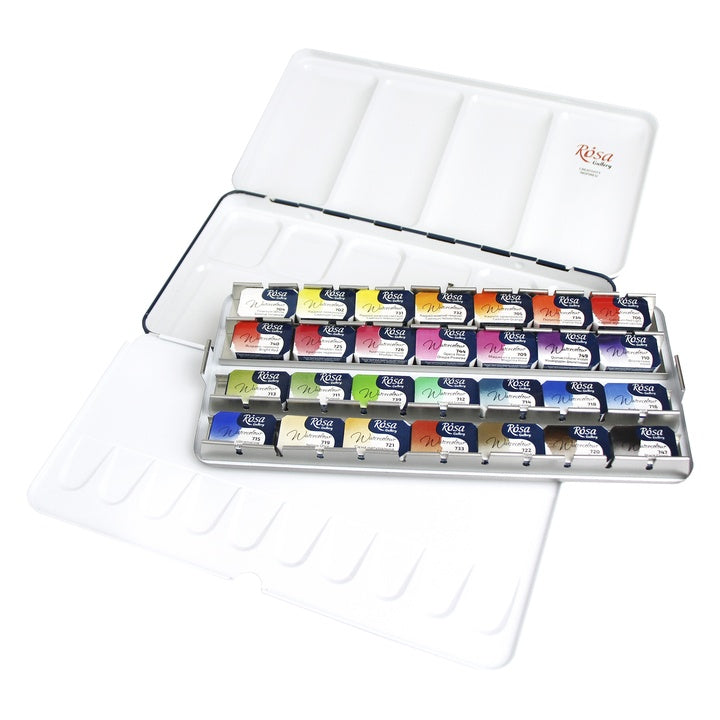 Set acquerelli ROSA GALLERY Botanical 28 colori godet interi