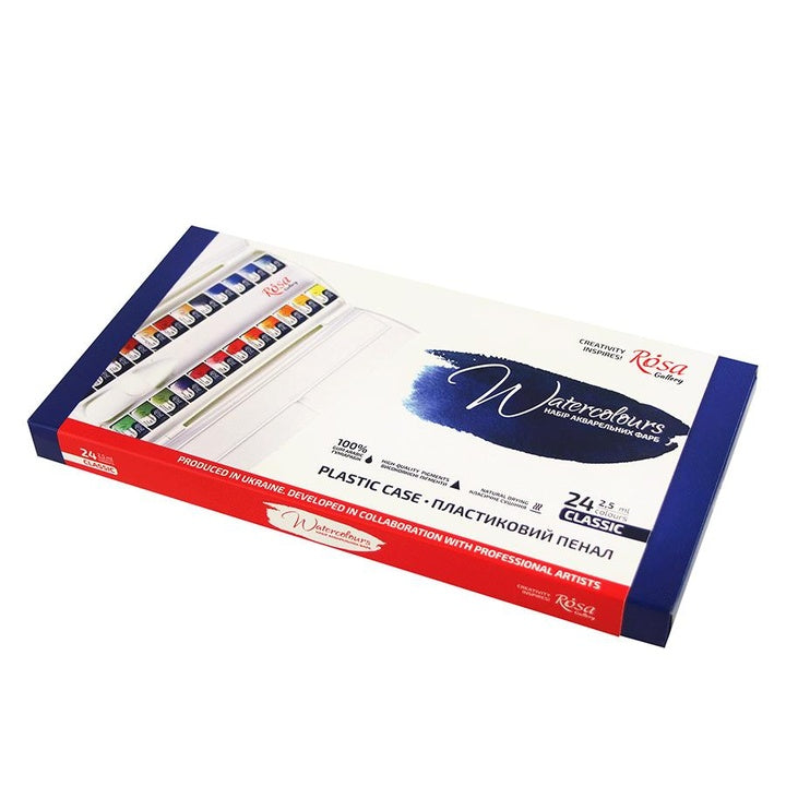 Set acquerelli ROSA Gallery Classic 24 colori aperto
