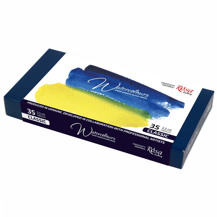 Set acquerelli ROSA Gallery Classic, 35 colori in godet interi