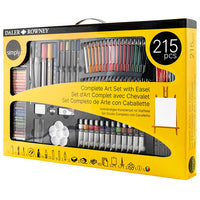 Set artistico Daler-Rowney con tela e cavalletto | 215 pezzi