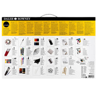 Set artistico Daler-Rowney con tela e cavalletto | 215 pezzi