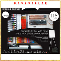 Set artistico grande Daler-Rowney con cavalletto/ 115pezzi