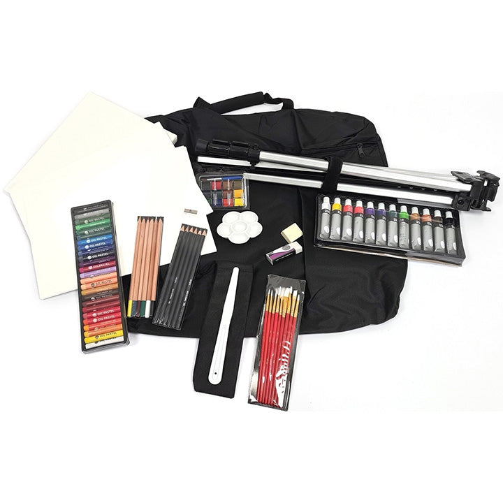 Set artistico grande Daler-Rowney con cavalletto/ 115pezzi
