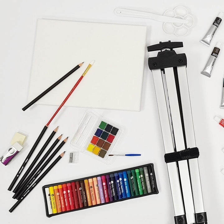 Set artistico grande Daler-Rowney con cavalletto/ 115pezzi