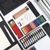 Set artistico grande Daler-Rowney con cavalletto/ 115pezzi