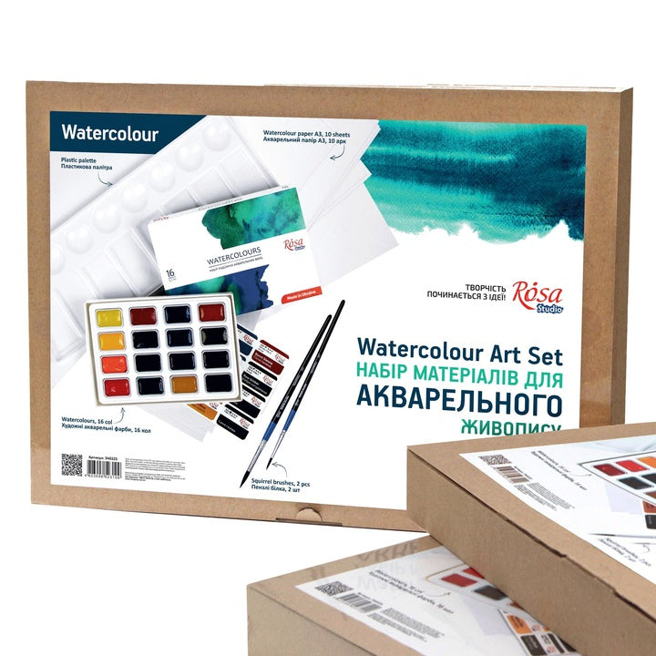 Set artistico per acquerello ROSA STUDIO con accessori