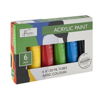 Set di colori acrilici Nassau 6x120ml BASIC COLOURS