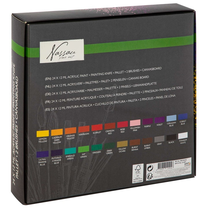 Set di colori acrilici Nassau Fine Art 29 pz — immagine 5