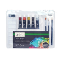 Set colori acrilici Nassau Fine Art in scatola – 18 pezzi