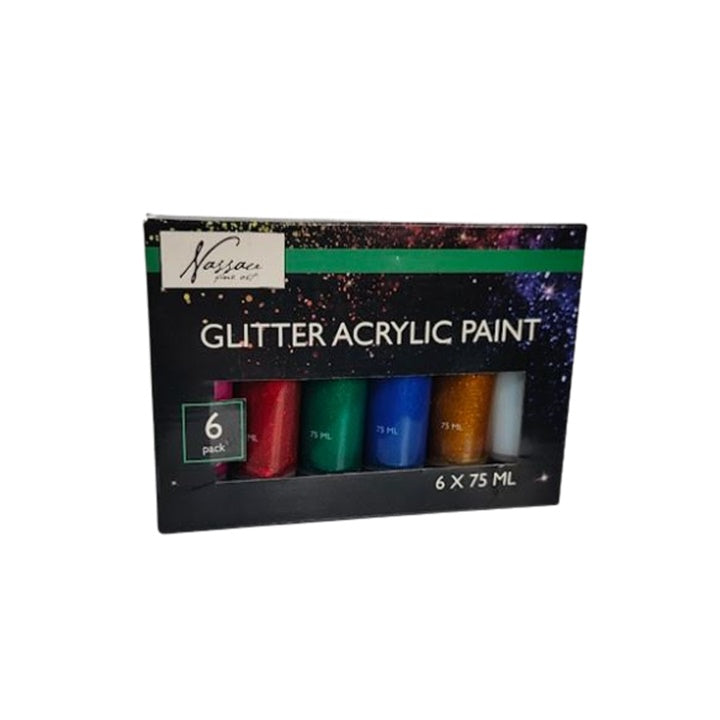 Set di colori acrilici Nassau 6x75ml GLITTER — immagine 1