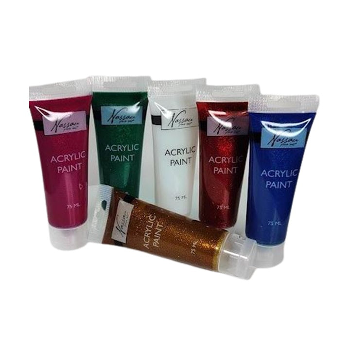 Set di colori acrilici Nassau 6x75ml GLITTER — immagine 2
