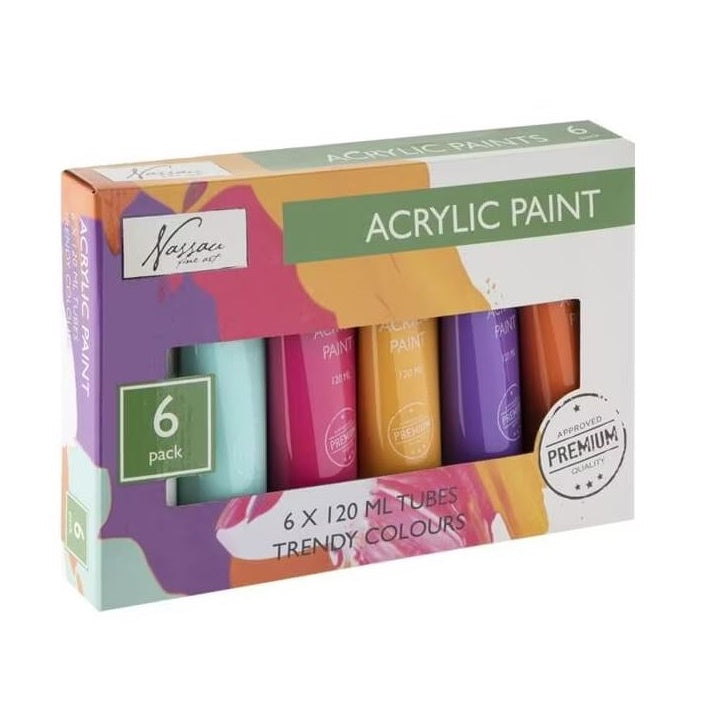 Set di colori acrilici Nassau 6x120ml TRENDY COLOURS