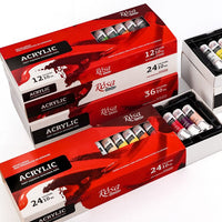 Colori acrilici ROSA STUDIO, dettaglio dei tubetti da 10 ml