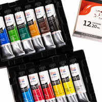 Colori acrilici ROSA STUDIO, set da 12 tubetti da 20 ml