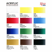 Colori acrilici ROSA STUDIO, set professionale per pittura