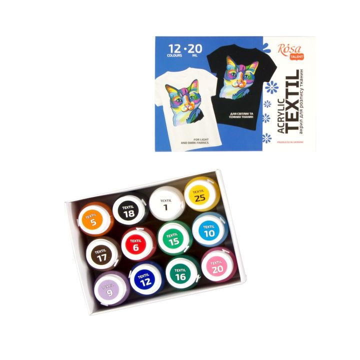 Set di colori acrilici per tessuti CAT