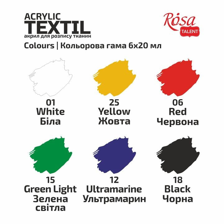 Set di colori acrilici per tessuti CAT