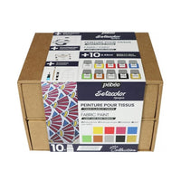 Set colori Pebeo per tessuti chiari e scuri Setacolor Opaque - 10x45 ml