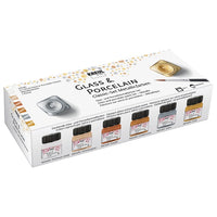 Set colori per vetro e porcellana KREUL metallic 6 x 20 ml
