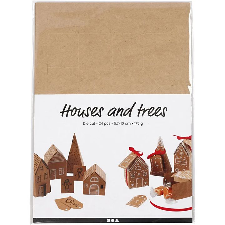 Set creativo di carta Case e alberi — immagine 1