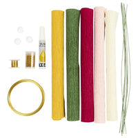 Set creativo | Corona di carta crespa con fiori
