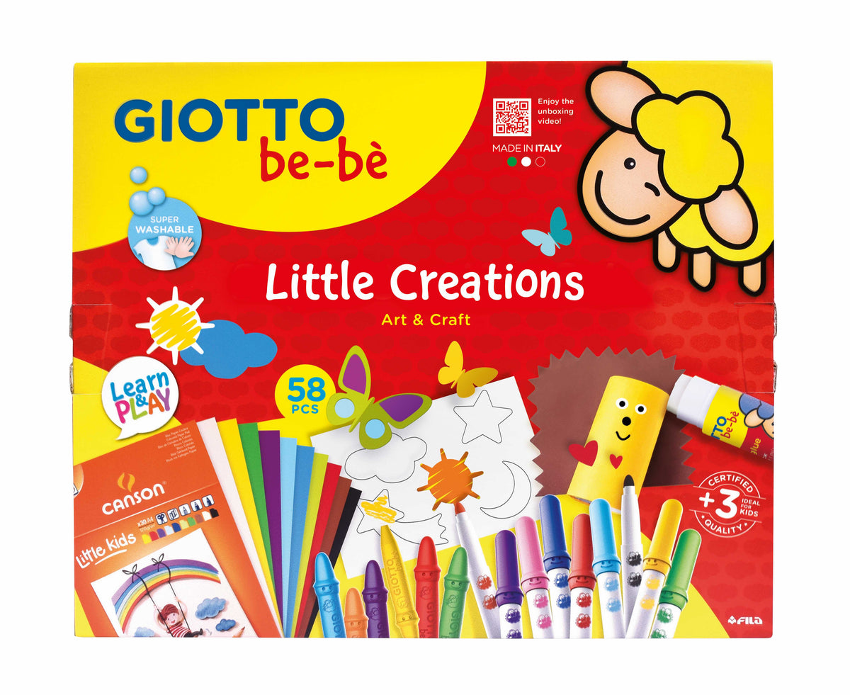 Set creativo per bambini GIOTTO be-bè Little Creations 58 pz